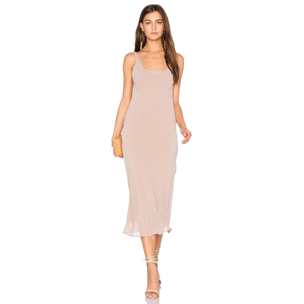 Line&Dot | Ely Bias Scoop-Neck Slip Dress in Skin